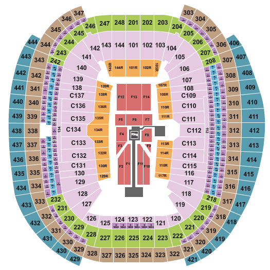 Allegiant Stadium WWE Seating Chart