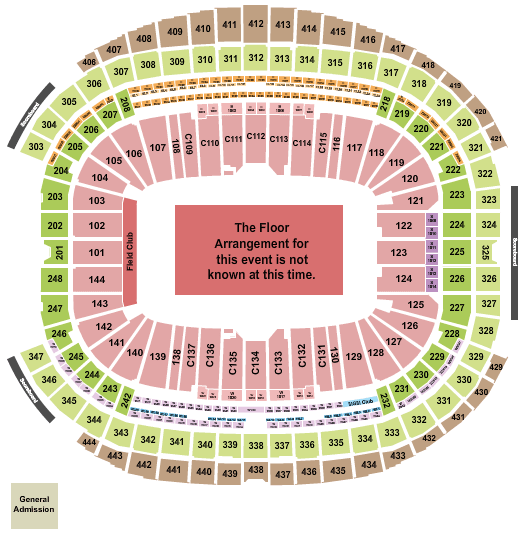 Allegiant Stadium WWE Seating Chart