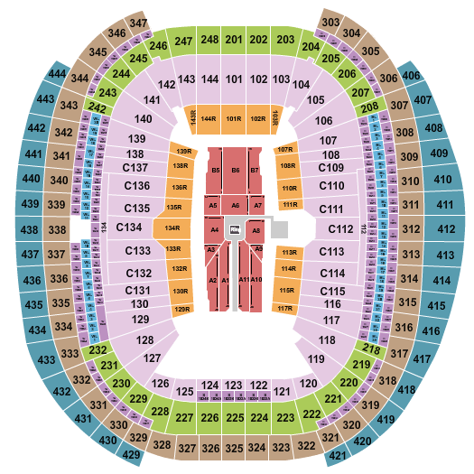 Allegiant Stadium WWE Seating Chart